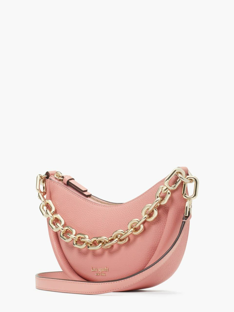 Kate Spade Small Smile Pebbled Leather Crossbody Bag in Pink