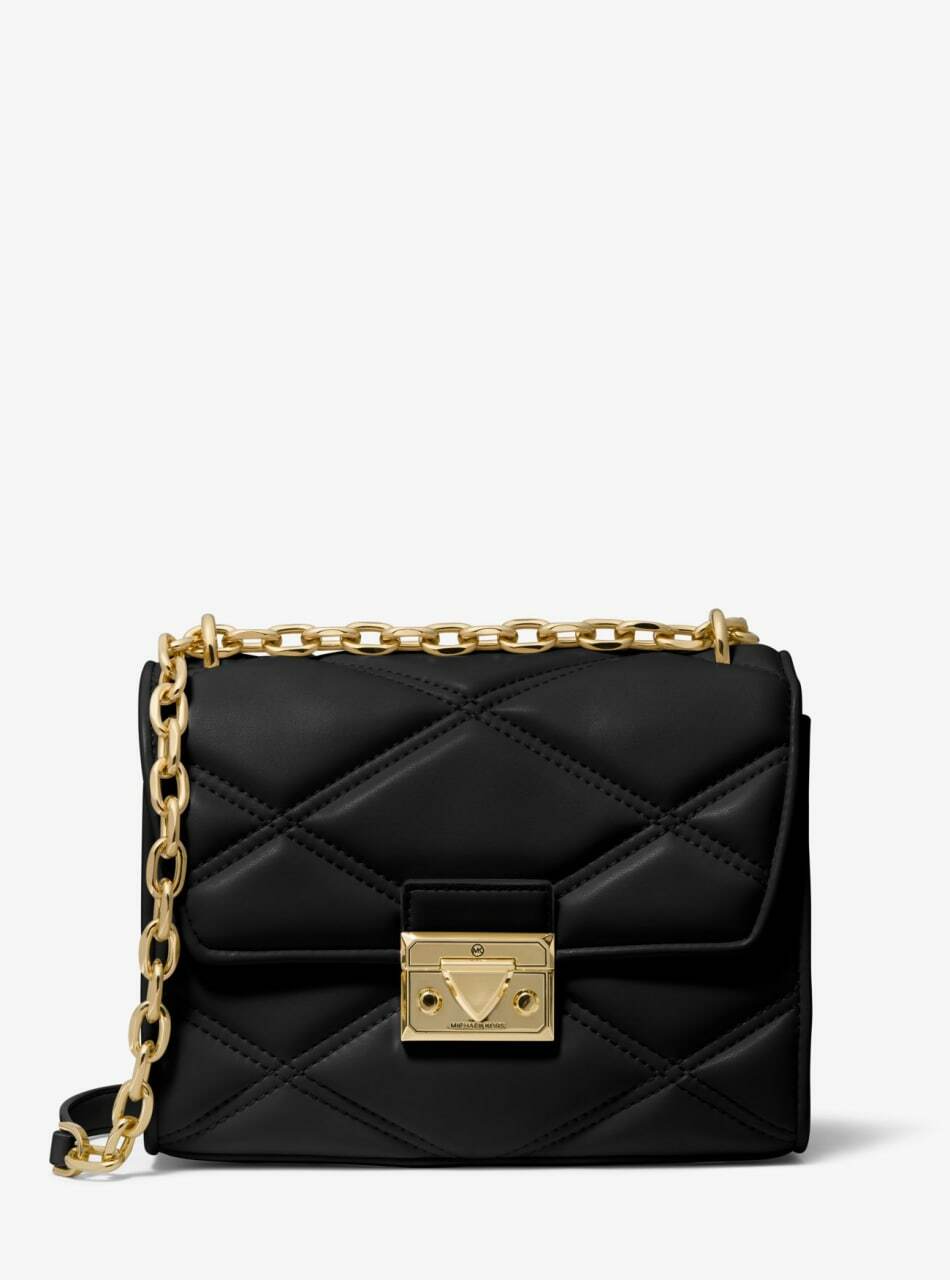 READY STOCK MALAYSIA) MICHAEL KORS Serena Medium Quilted Faux Leather  Shoulder and Crossbody Bag Black (35S2GNRL2U) – HBOUS