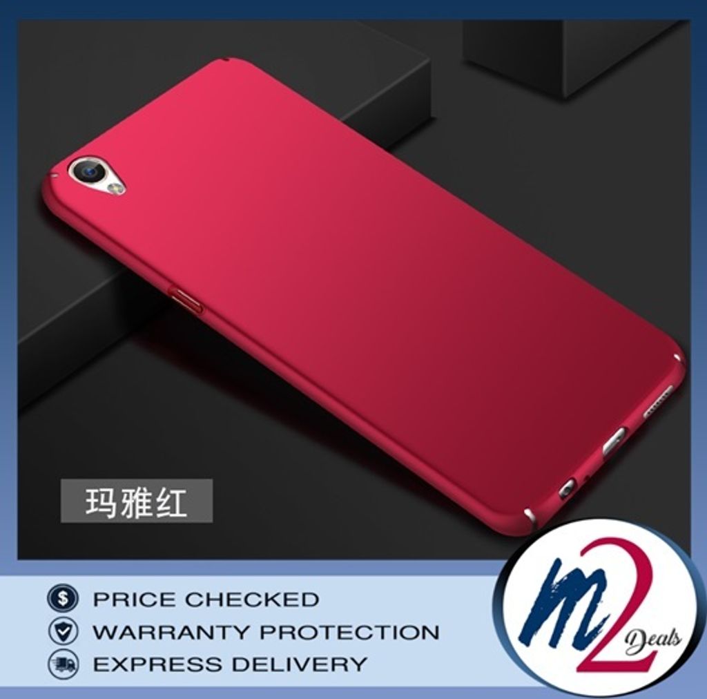 m2deals.my_frosted hard back cover casing_oppo A37_red_1.jpg