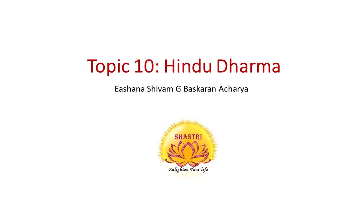 Hinduism class-10th topic- Hindu Dharma