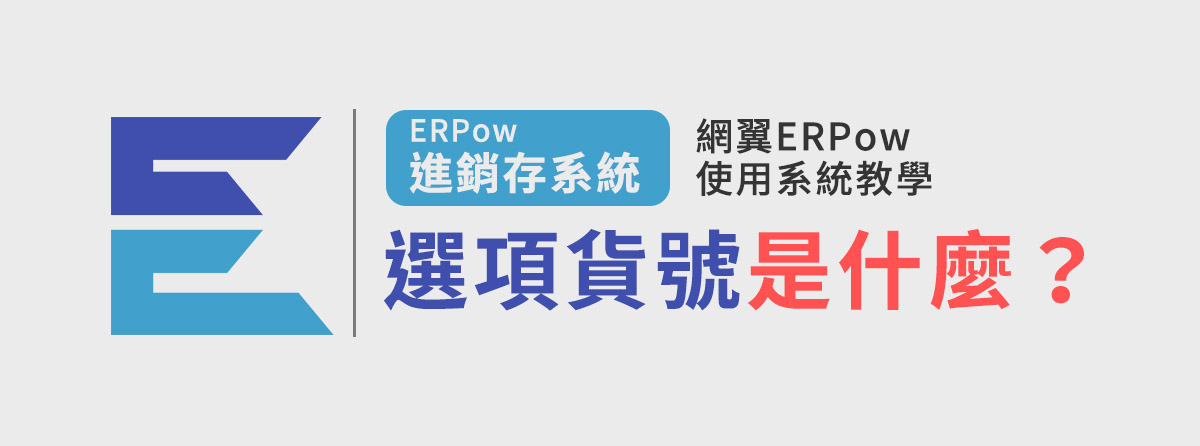 網翼ERPow進銷存教學 - 選項貨號是什麼?