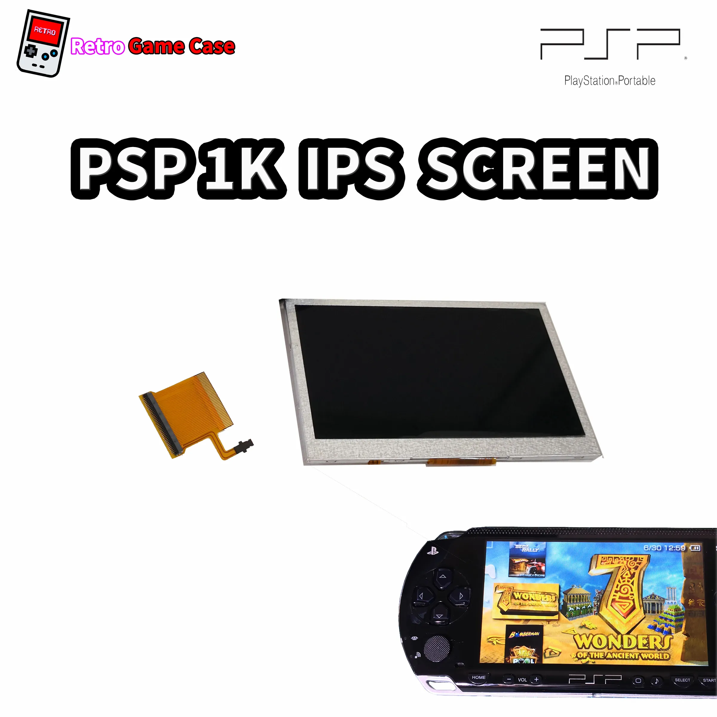 Sony Psp 4 3 480 X 272 Ips Screen Mod Kits My Retro Game Case Sony Psp 4 3 480 X 272 Ips Screen Mod Kits My Retro Game Case