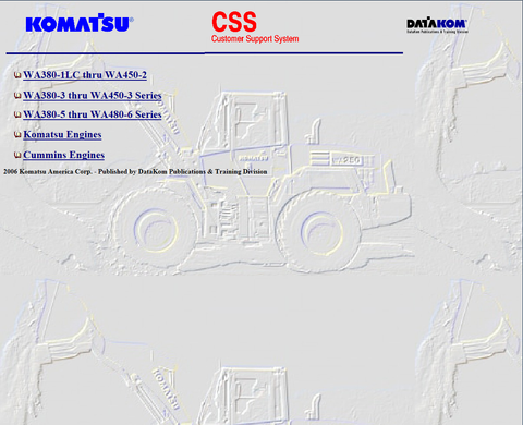 EPC237-Komatsu CSS Wheel Loader WA380-1LC - WA480-6 2006_01