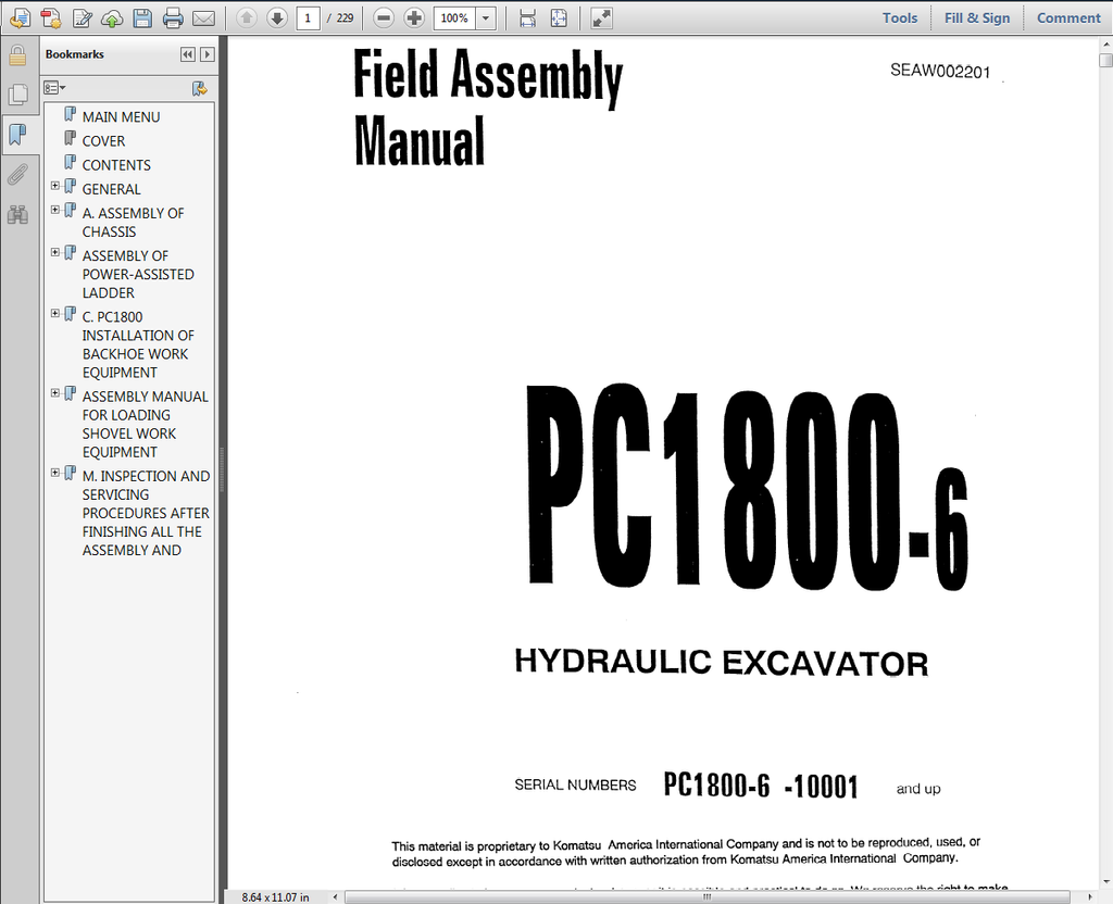 EPC246-Komatsu CSS Excavator PC270-6 - PC1800-6 2006_14