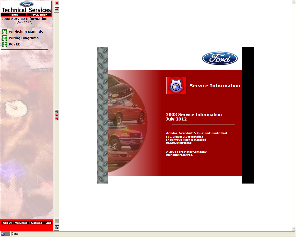 Ford Motor USA Technical Publications Service Information System (Ford TIS)  2008 – Electronic Parts Catalogue