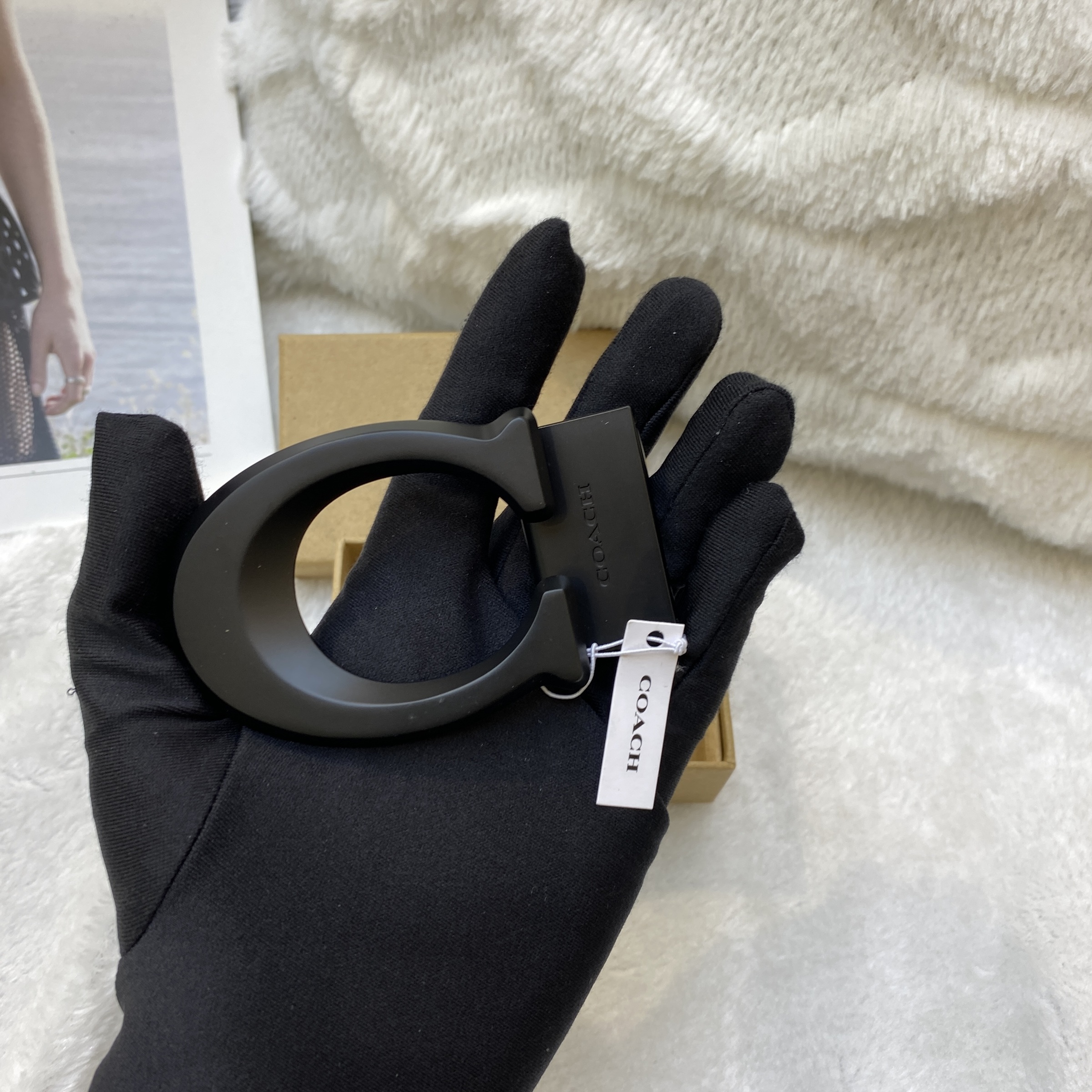 COACH BOXED SCULPTED SIGNATURE BELT BUCKLE Lbite Luxury Branded