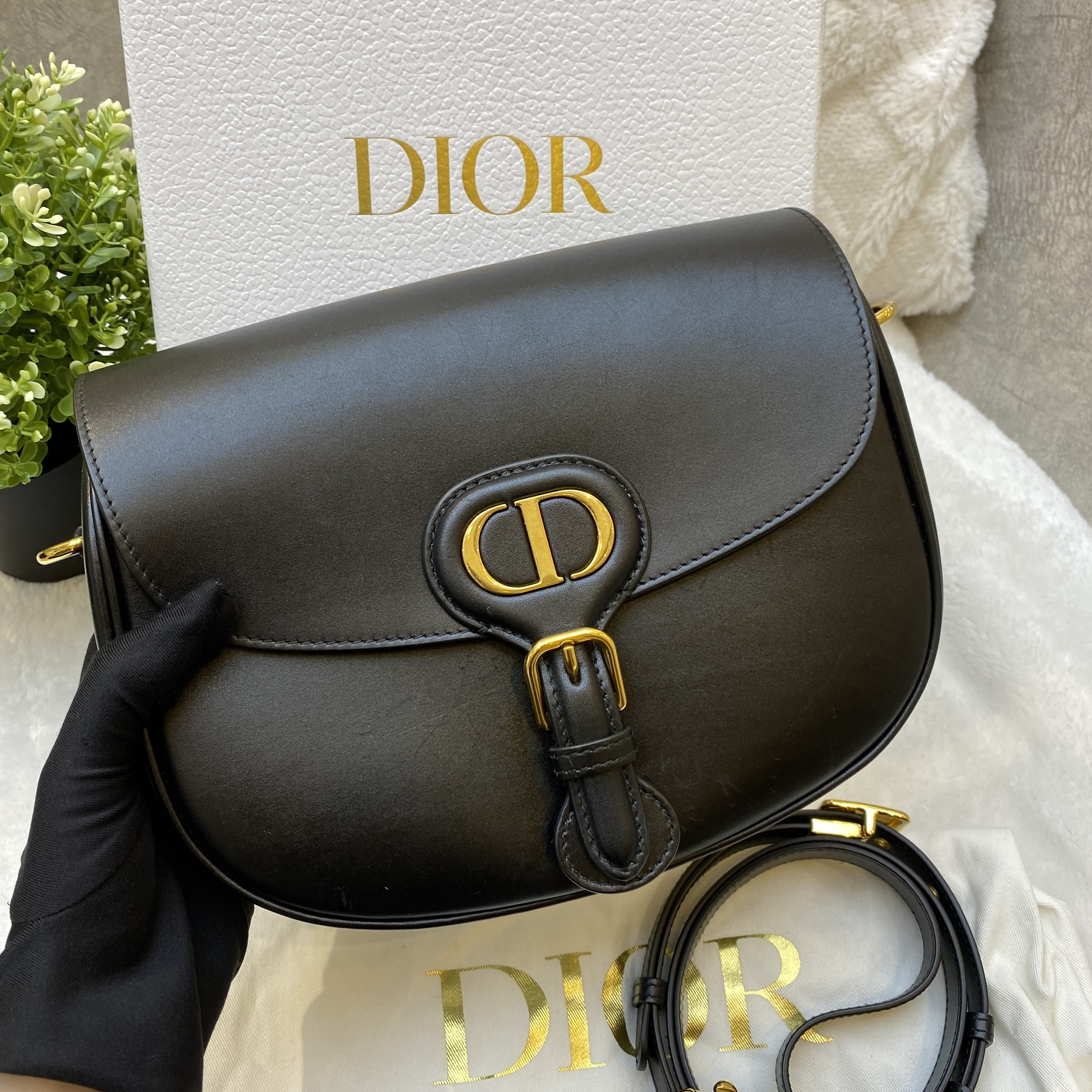 Dior Small Bobby Bag in Black - BagButler