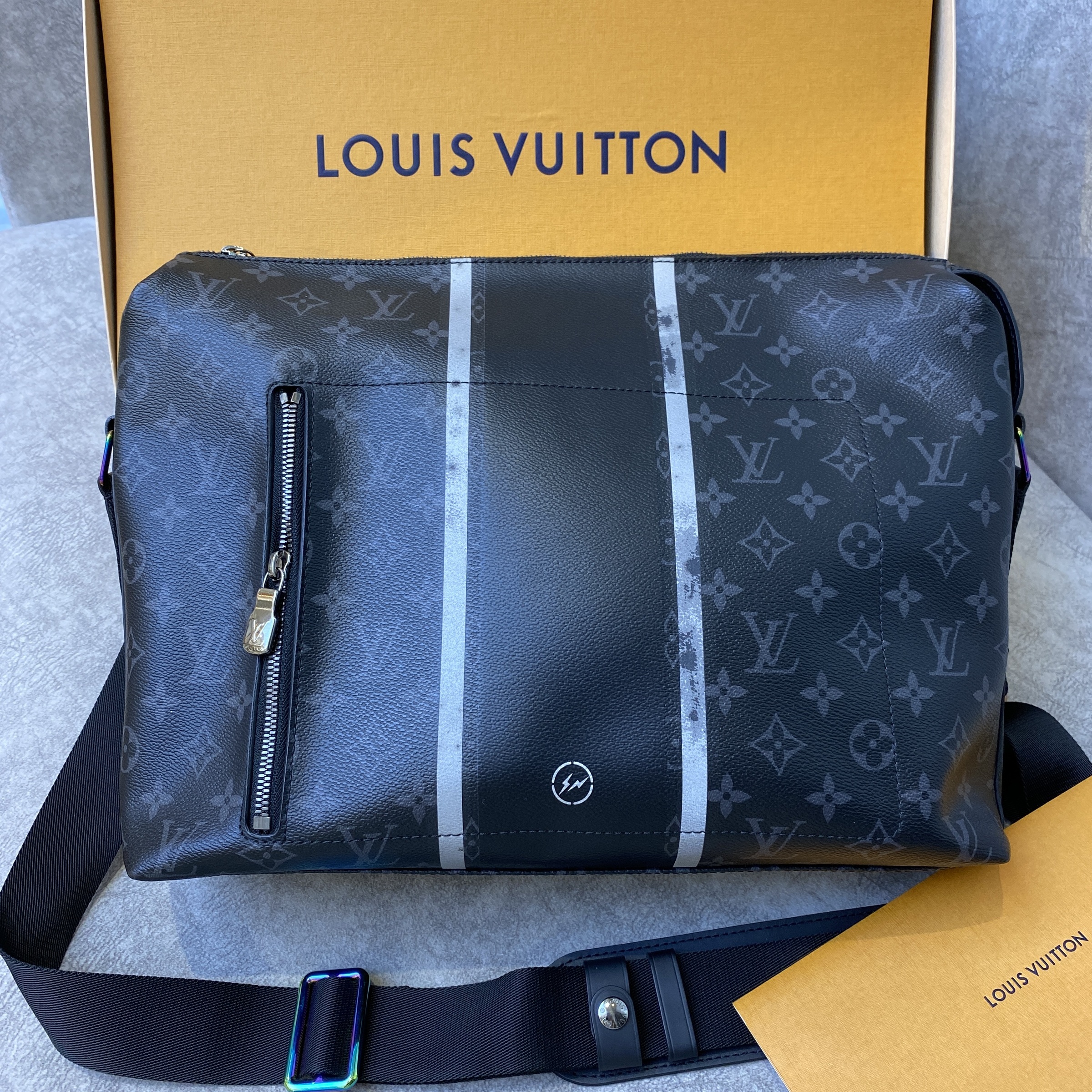 Louis Vuitton Fragment Monogram Eclipse Apollo Messenger Bag