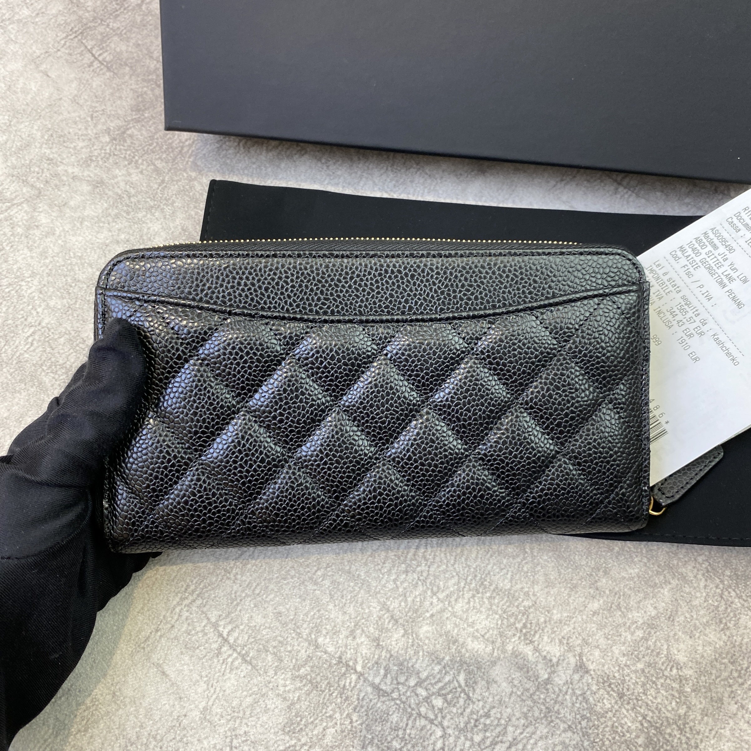 CHANEL Classic Long Zipped Wallet in Black Caviar Leather - More Than You  Can Imagine