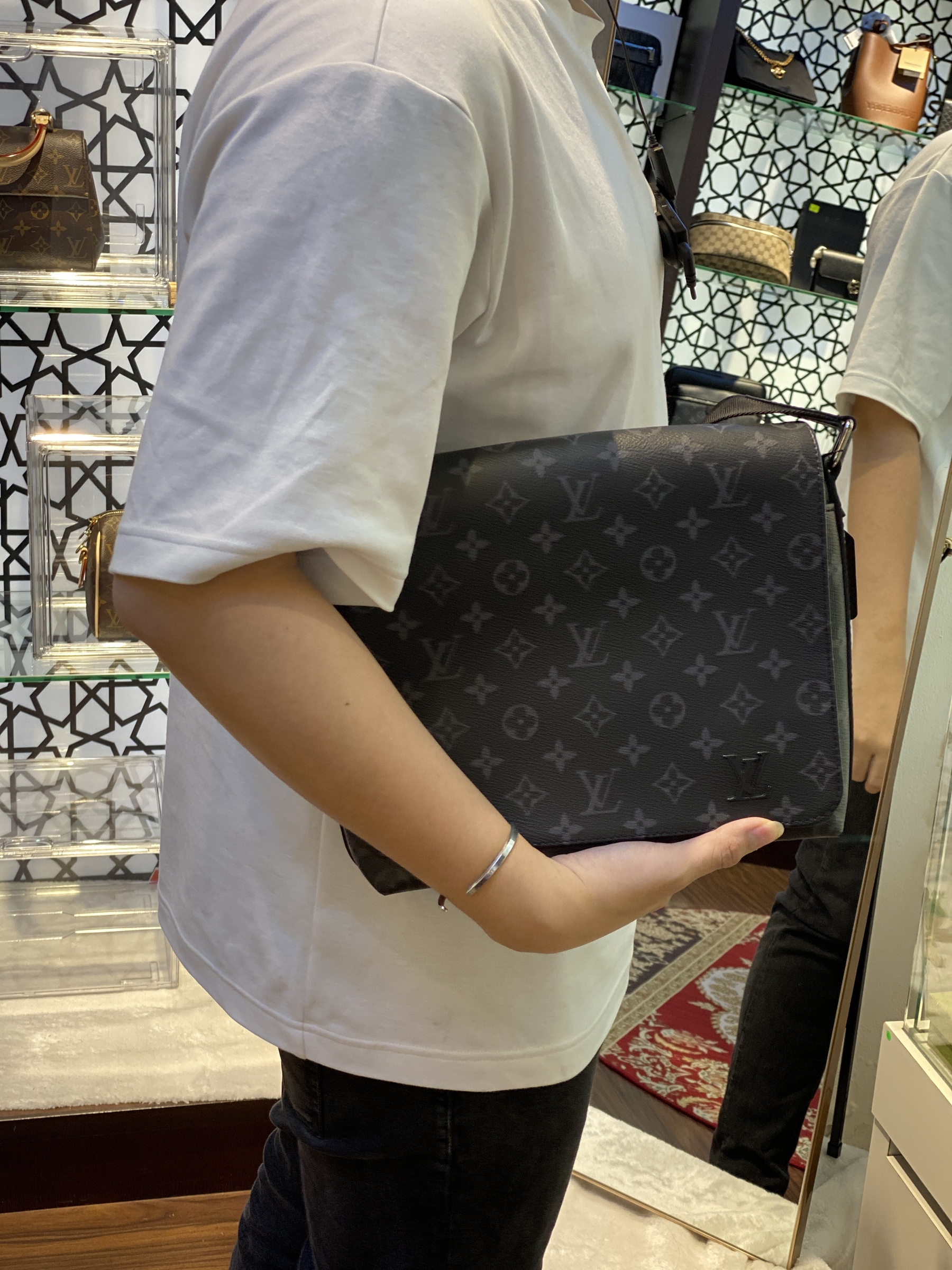 Louis Vuitton Black Monogram Canvas Eclipse District PM