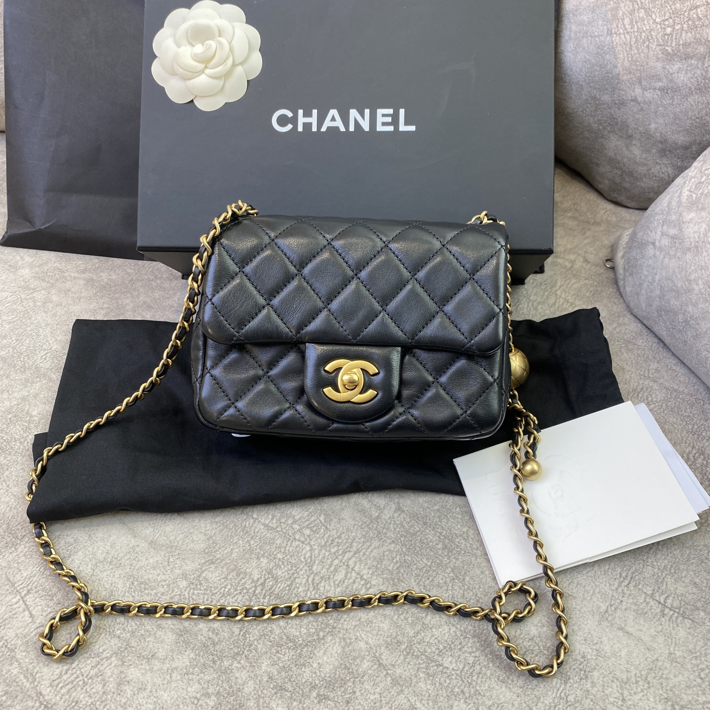 PREOWNED CHANEL MINI SQAURE PEARL CRUSH GHW – Lbite Luxury Branded - Your  Trusted Luxury Expert