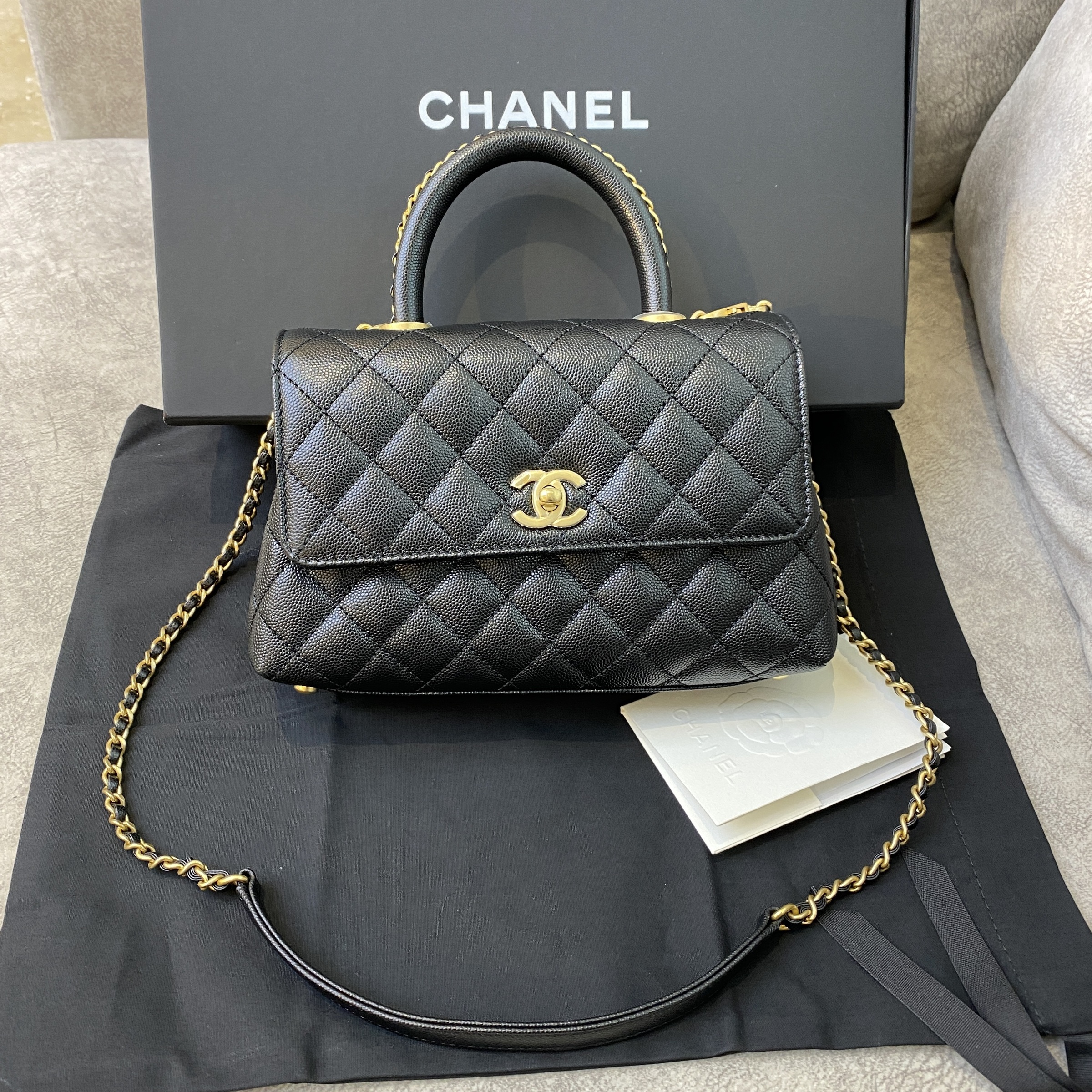 CHANEL Black Caviar Classic Wallet On Chain Microchipped Silver Hardwa –  AYAINLOVE CURATED LUXURIES