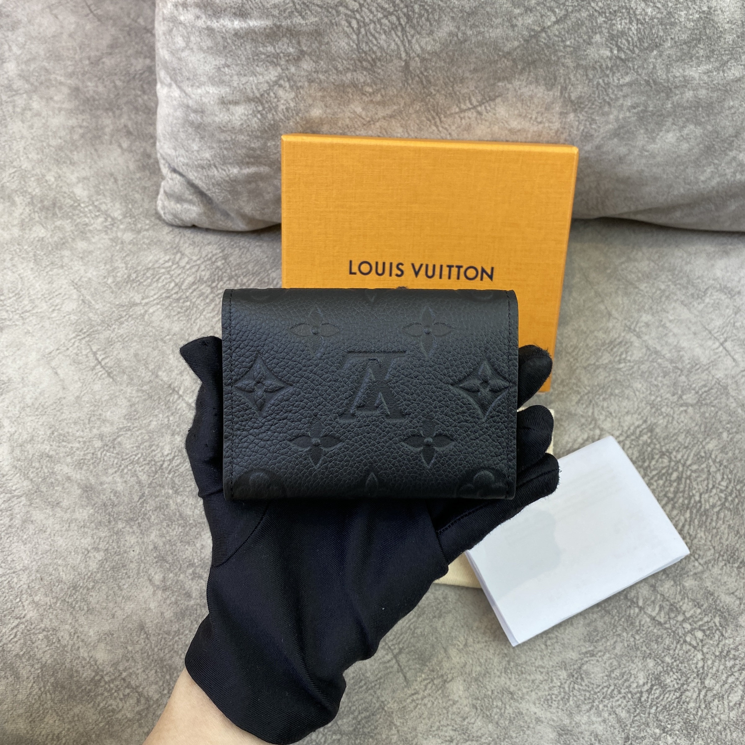 LOUIS VUITTON BUSINESS CARD HOLDER EMPREINTE LEATHER BLACK M58456 Lbite Luxury Branded Your