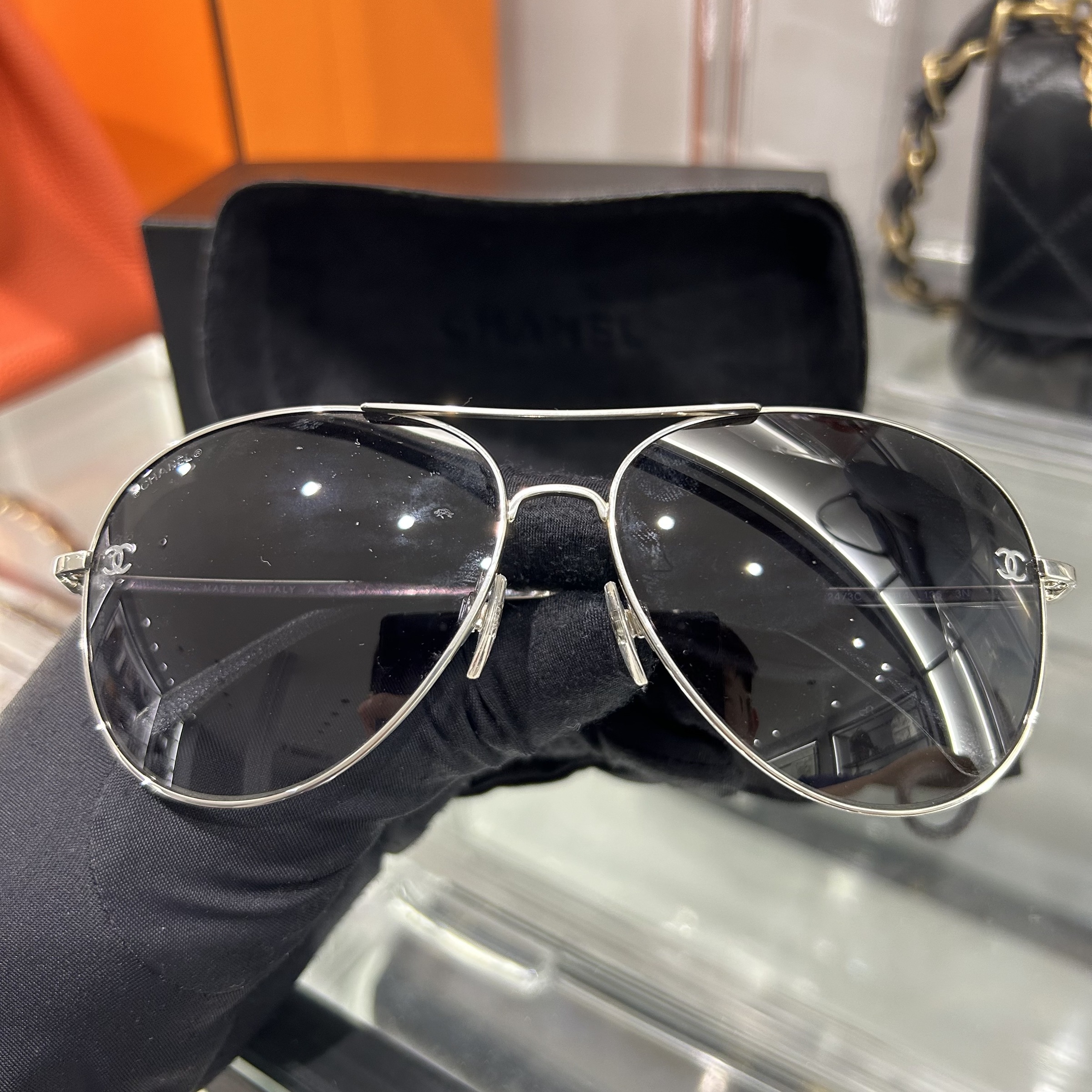 CHANEL Pilot Black Sunglasses for Women for sale | eBay