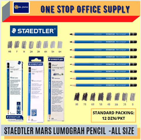 9b Machine Rapper Drawing Staedtler Mars Lumograph Pencil 6B 7B 8B 9B Artist Pencil / Alat Tulis ...