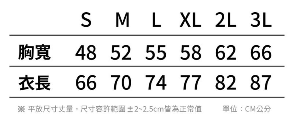 尺寸表