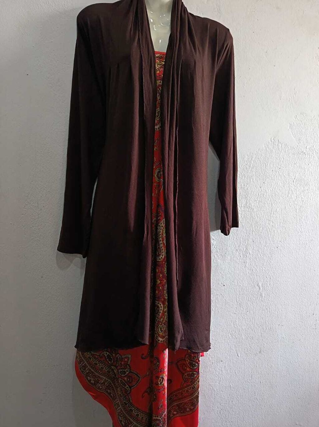 A004 Medium Long Cardigan (Brown)