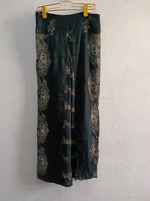 A006 Palazo Batik Pants T1 (Black)