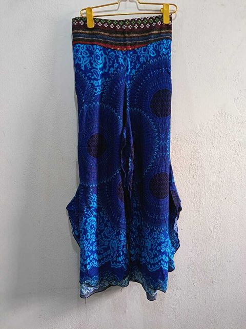 A006-2 Palazo Batik Pants T2 (Blue)