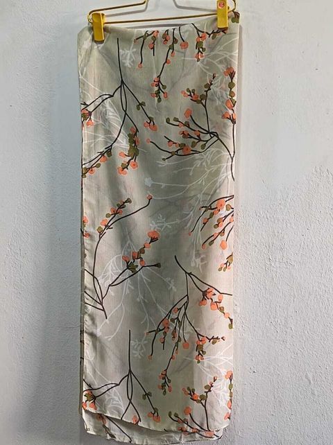 A013 Motif Corn Skin Shawl (Celadon)
