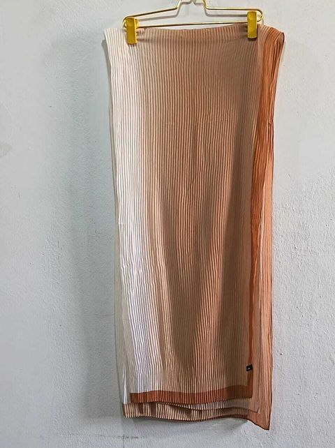 A013 Ombre Pleated Shawl (Brown)