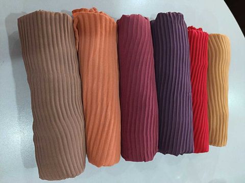 A013 Pleated Shawl (Mix Colors)