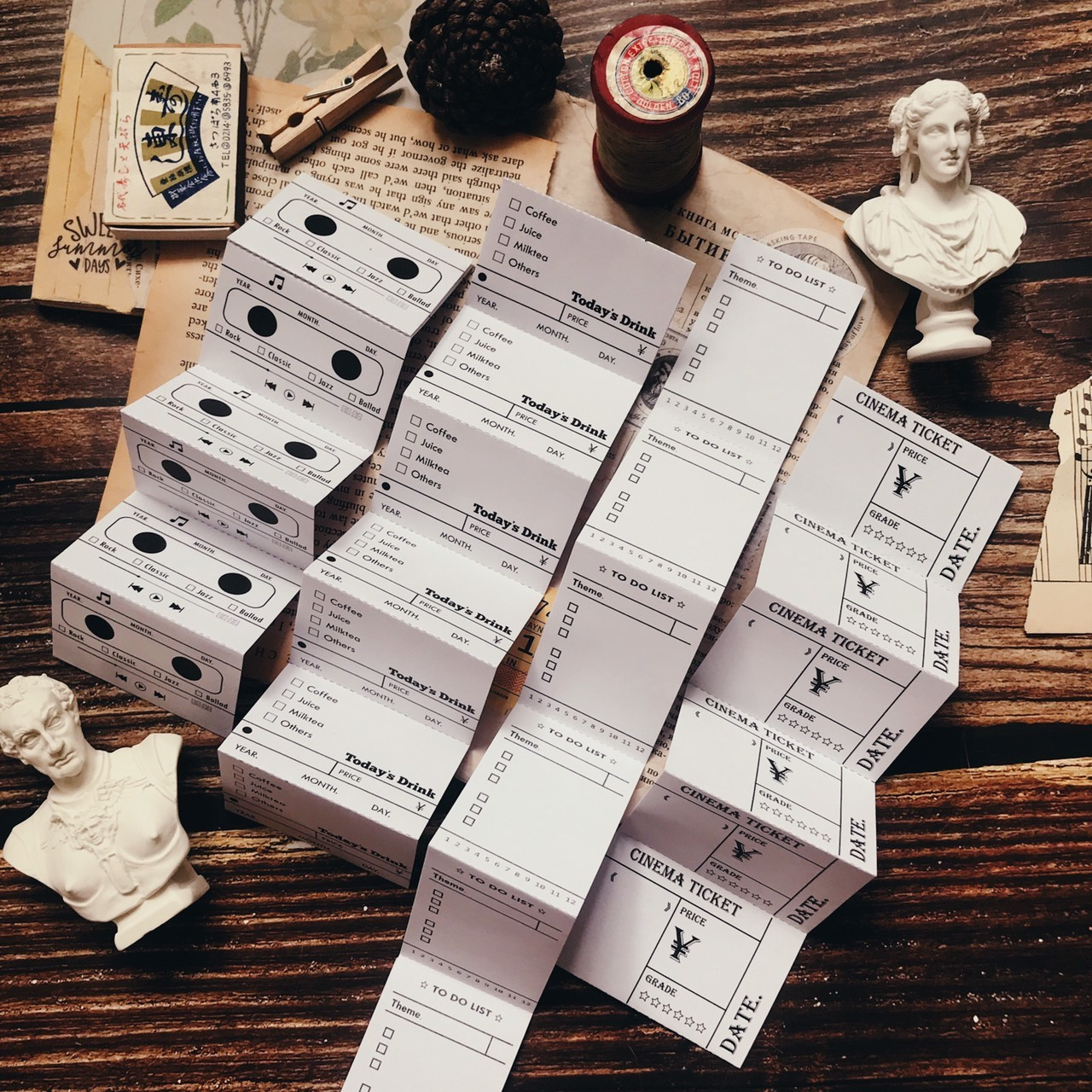 摩斯密碼簡約文字紙膠帶 手帳拼貼帶離型紙共四款 F 小女子的大日子