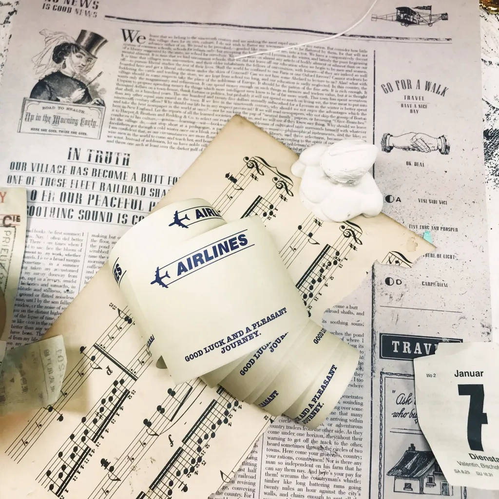 搞什麼飛機仿古航空票卷 手帳拼貼素材紙 F 小女子的大日子 搞什麼飛機仿古航空票卷 手帳拼貼素材紙 F 小女子的大日子