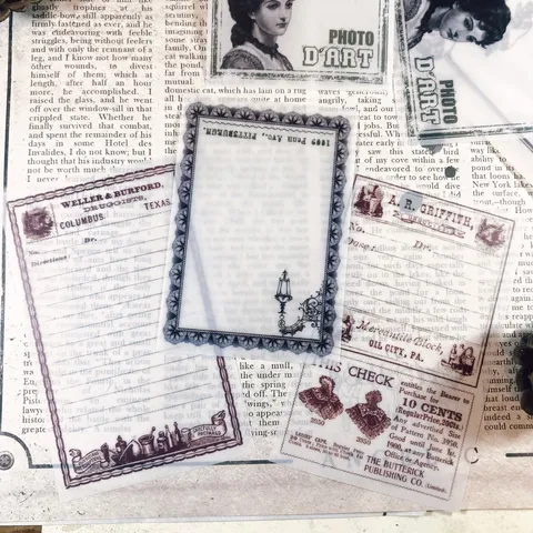 紙類 復古風素材紙 小女子的大日子