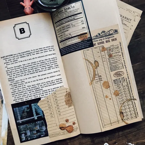 紙類 復古風素材紙 小女子的大日子