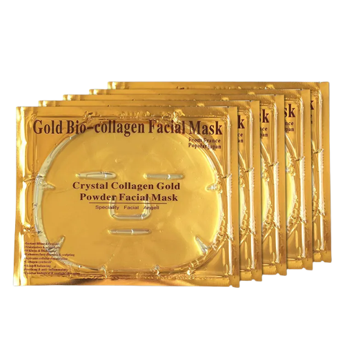 Gold Collagen Gesichtsmaske | Anti-Aging Maske Mit Bio-Collagen | 5 Stück Packung