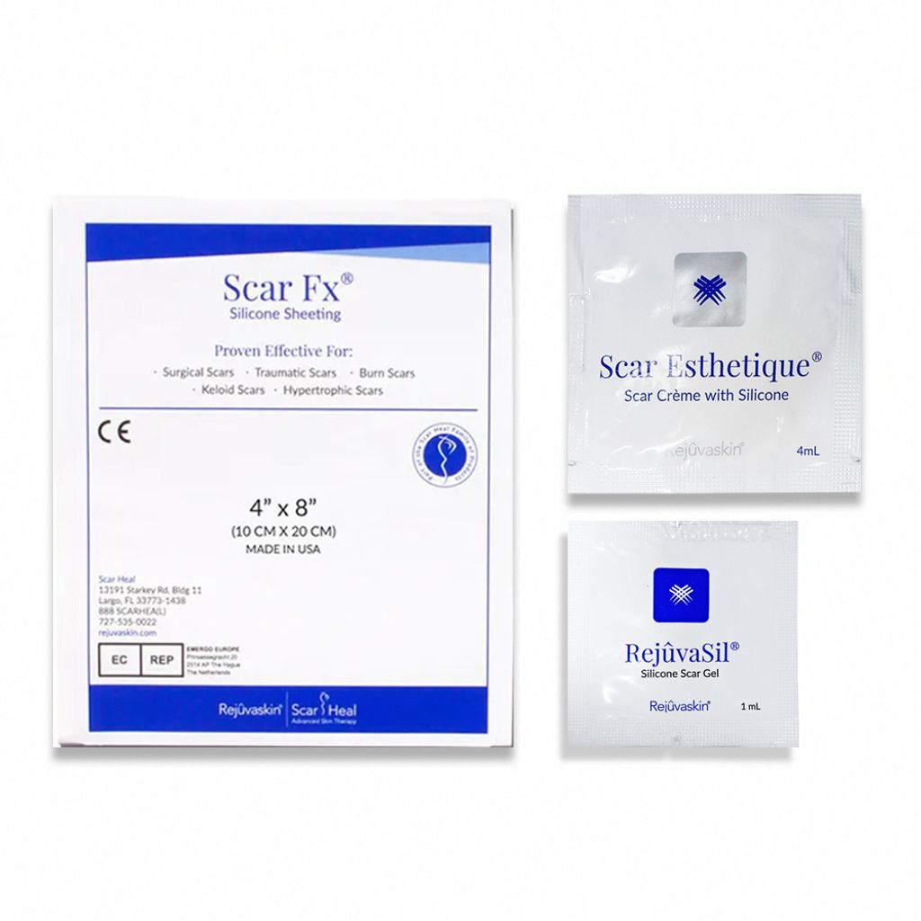 Scar Fx疤痕護理矽膠片(10 x 20公分)+試用包(凝膠1mlX1+凝霜4mlX1)_$1740