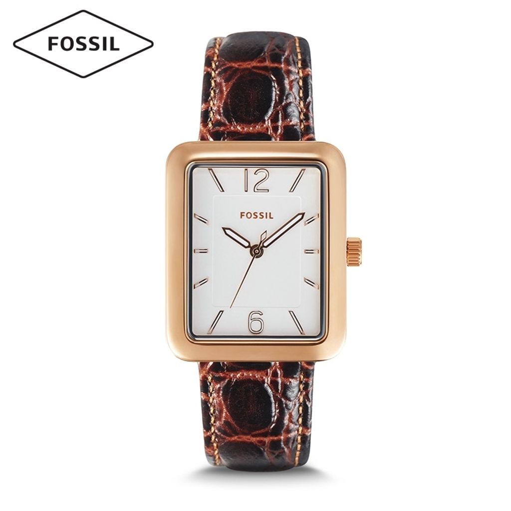 Fossil ES4599 Atwater Three-Hand Croco Leather Watch