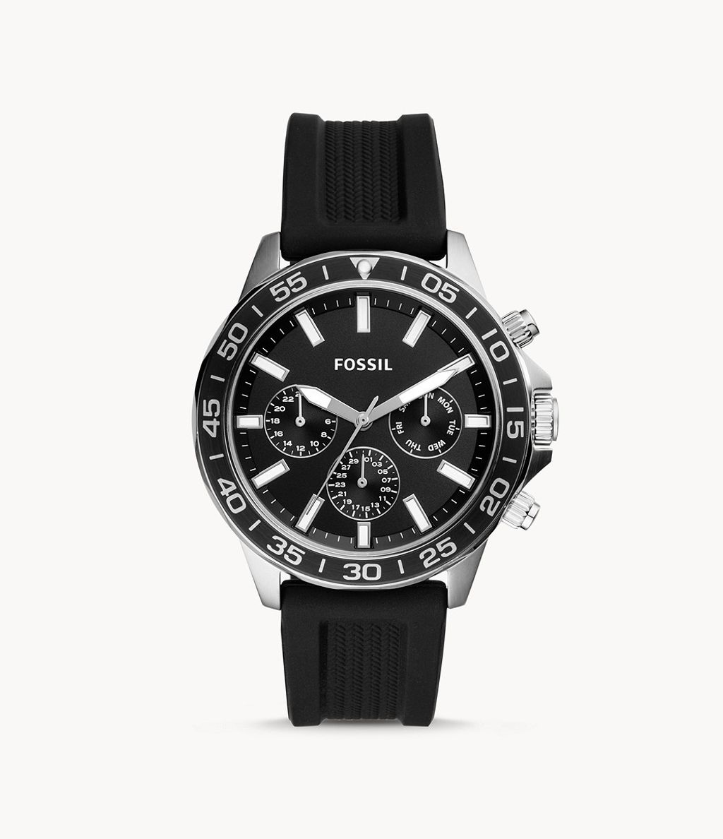 Fossil BQ2494 Bannon Multifunction Black Silicone Watch
