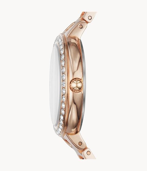 Fossil BQ3181 Karli Three-Hand Rose Gold-Tone Stainless Steel Watch