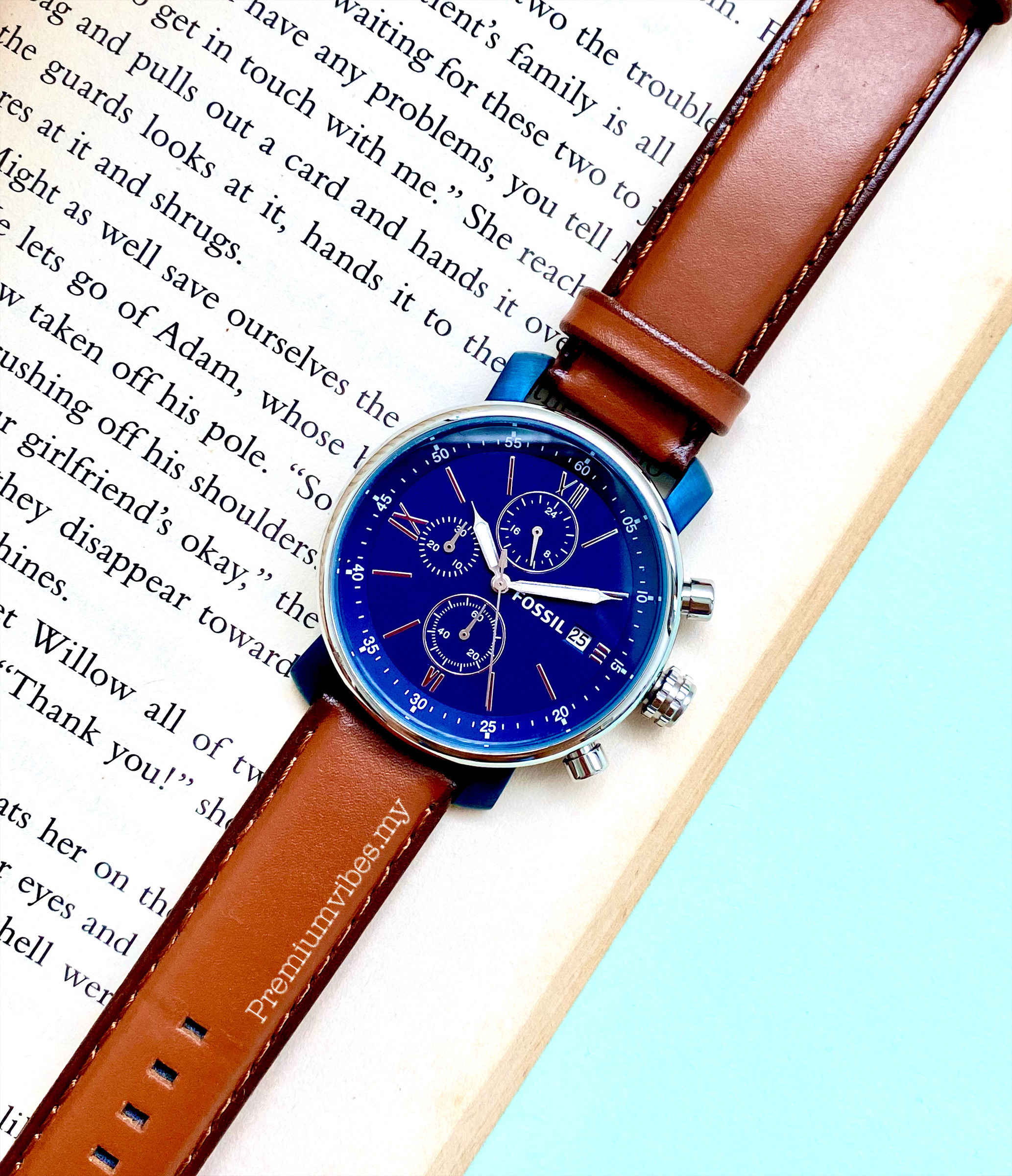 Fossil BQ2163 Rhett Chronograph Brown Leather Watch Fossil BQ2163 Rhett Chronograph Brown Leather Watch