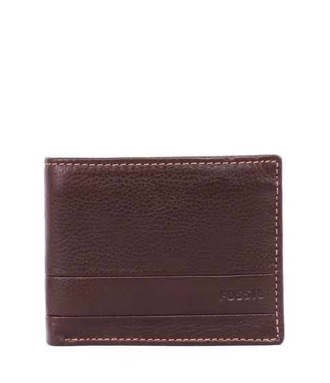 Fossil Lufkin Passcase Wallet Dark Brown
