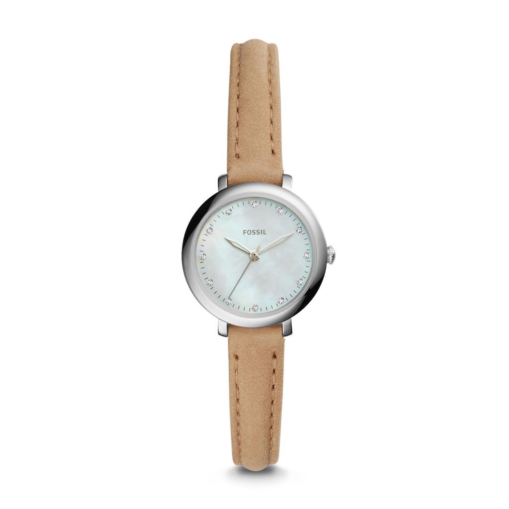 Fossil ES4084 Jacqueline Mini Three-Hand Light Brown Leather Watch