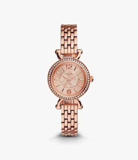 Fossil ES3894 Georgia Cordell Rose-Tone Stainless Steel Watch