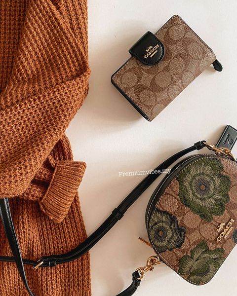Coach Mini Serena Crossbody In Signature Canvas With Kaffe Fassett Print