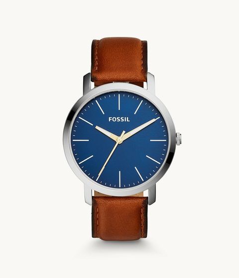 Fossil BQ2311I Luther Three-Hand Brown Leather Watch