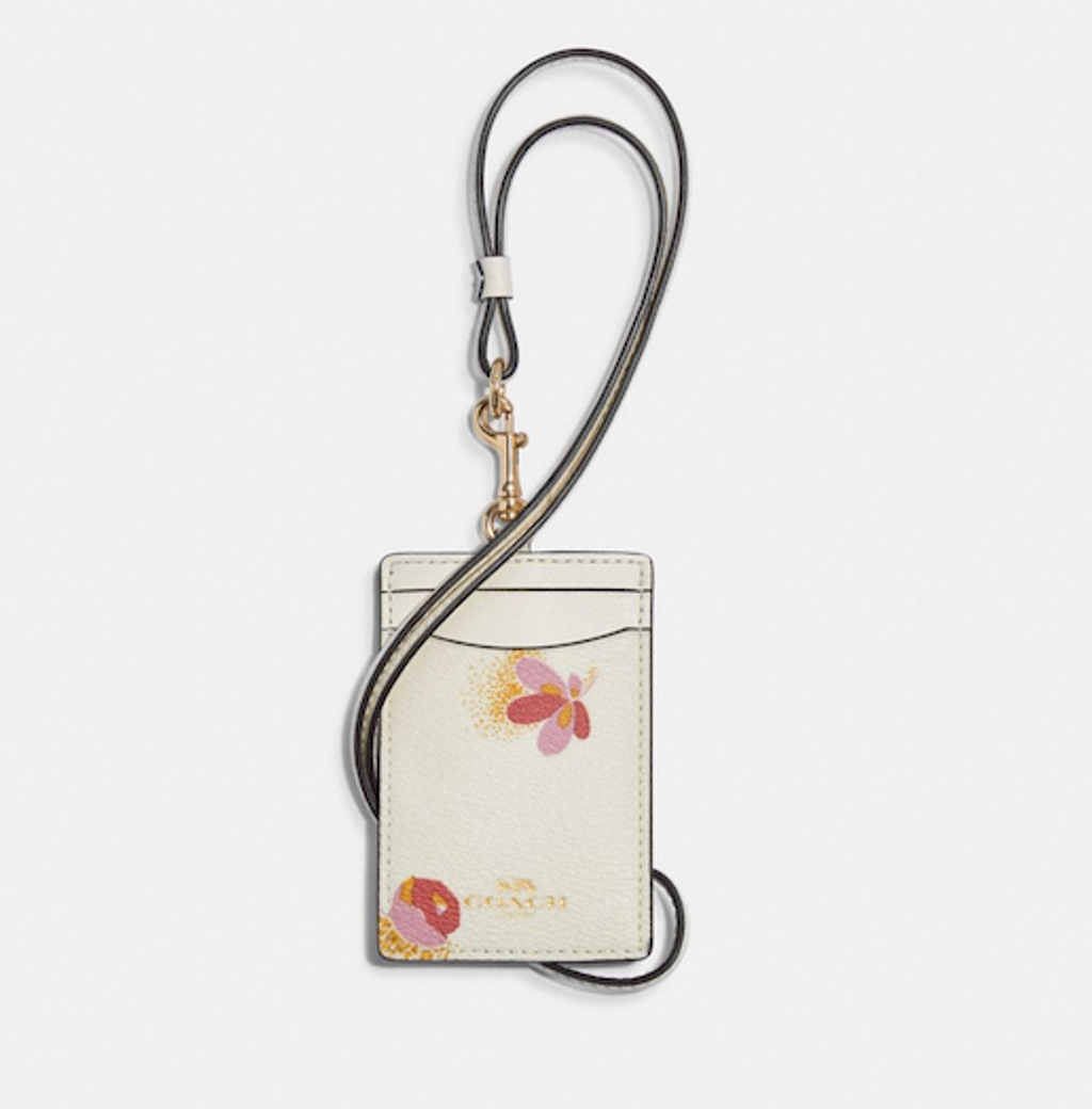 Coach Id Lanyard With Pop Floral Print C6437