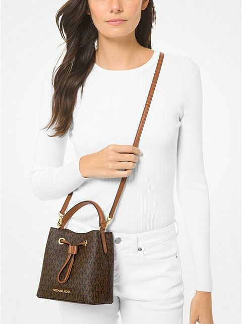 Michael Kors Suri Small Logo Crossbody Bag Brown 35T0GU2C0B