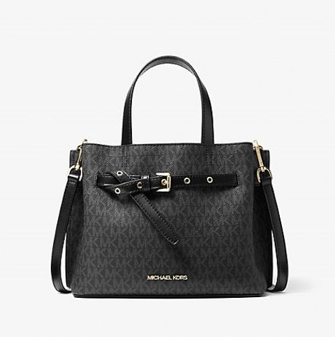 Michael Kors Emilia Small Logo Satchel Black – Premiumvibes