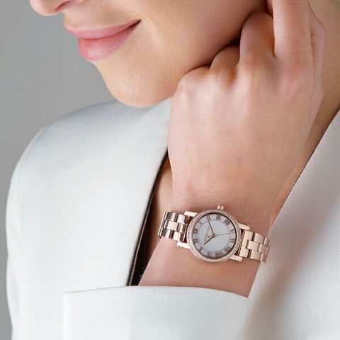 Michael Kors MK3558 Norie Mother of Pearl Dial Rose Gold Tone Watch