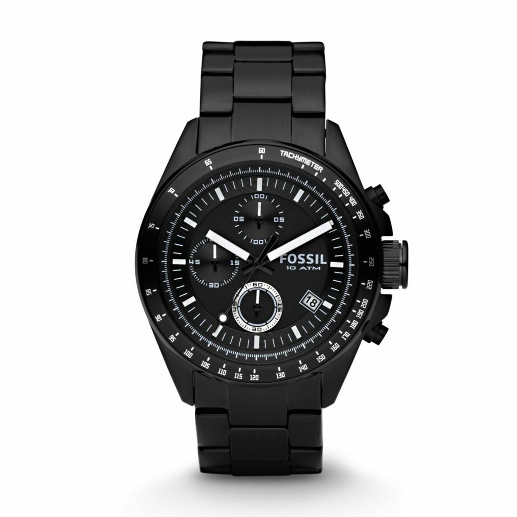 Fossil Decker Chronograph Black Stainless Steel Watch CH2601