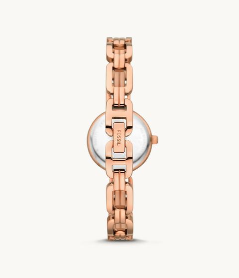 Fossil BQ3771 Kerrigan Mini Three-Hand Rose Gold-Tone Stainless Steel Watch