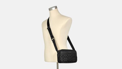 Coach Graham Crossbody In Signature Canvas Gunmetal/Charcoal/Black C4149