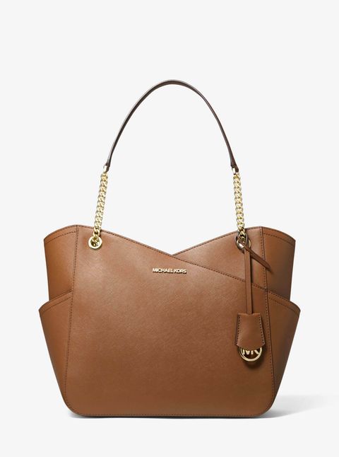 Michael Kors Jet Set Large Saffiano Leather Shoulder Bag Luggage 35F1GTVT3L