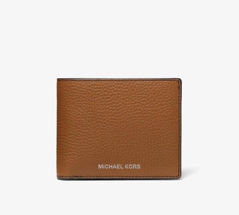 Michael Kors Cooper Pebbled Leather Billfold Wallet With Passcase Luggage 36F9LCOF2L
